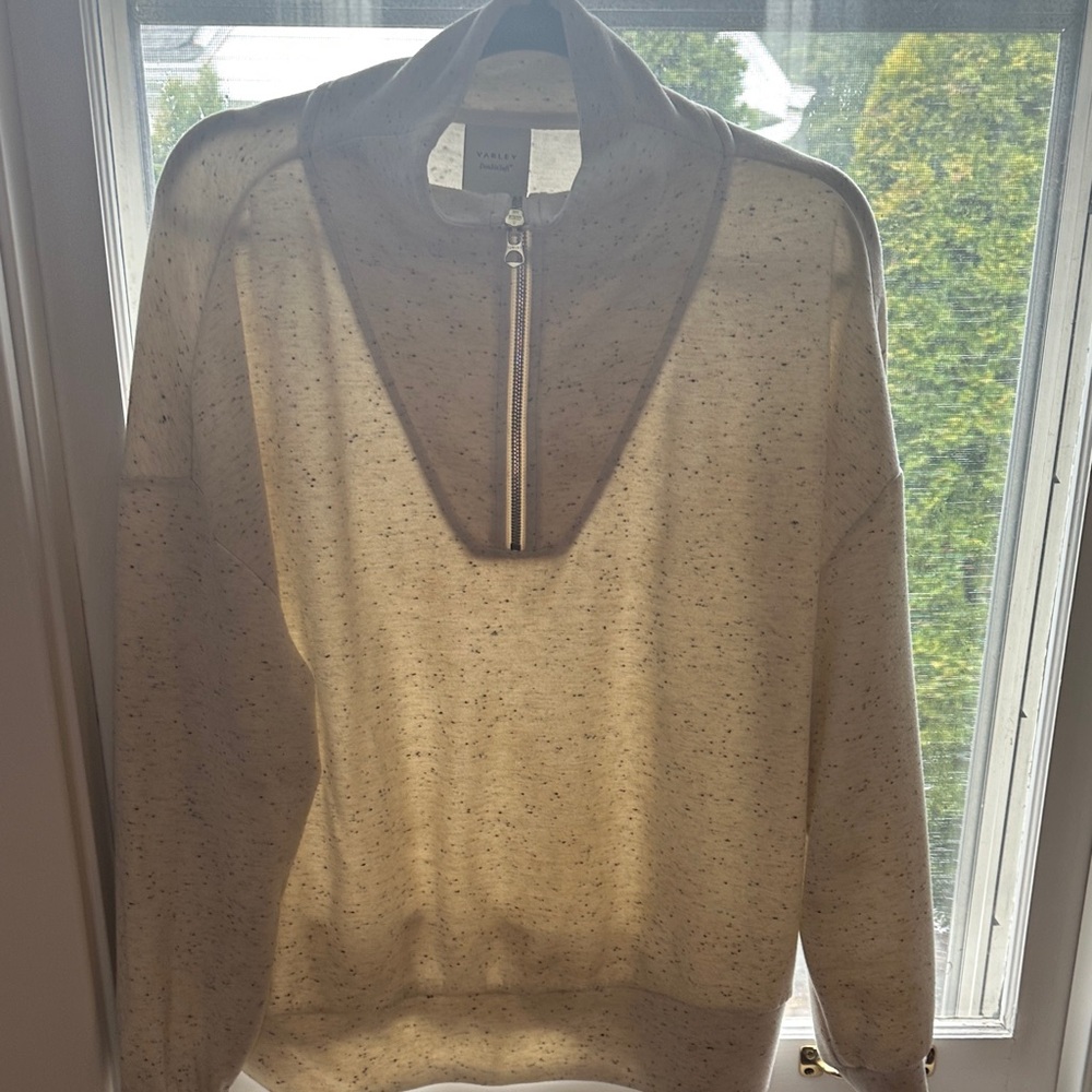 Varley Cream Quarter-Zip Pullover